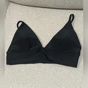 Aerie long line bikini top in black